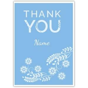 Thank You White Flowers Card