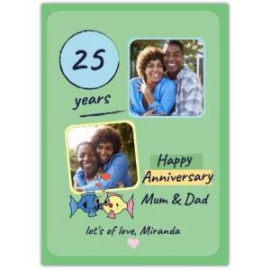 Anniversary Photo Fish Greeting Card