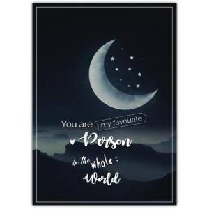 Moon & Stars Favourite Person Greeting Card