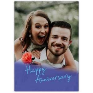 Anniversary Photo Blurred Greeting Card