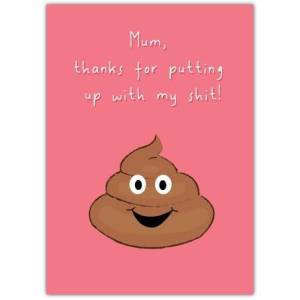 Mothers Day Funny Poo Greeting Card