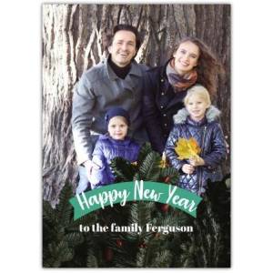 Happy New Year Large Photo Greeting Card