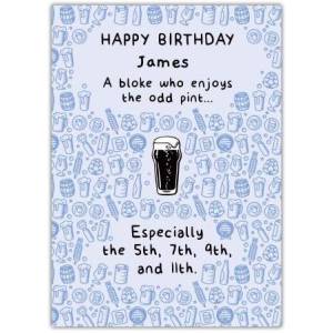 Happy Birthday Pint Card