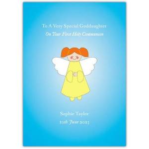 First Communion Angel Greeting Card