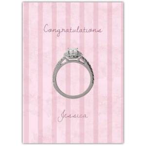 Engagement Ring - Pink Strip Card