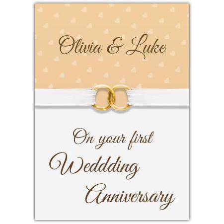 First Wedding Anniversary Card