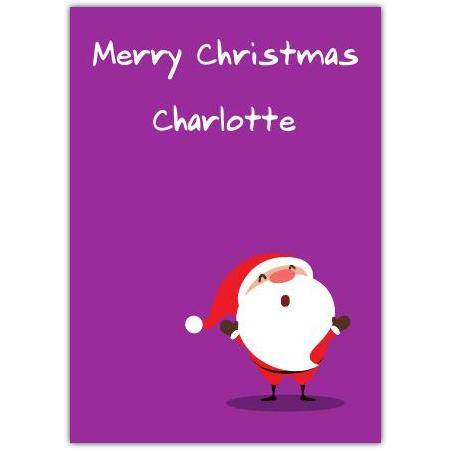 Cartoon Santa Christmas Card