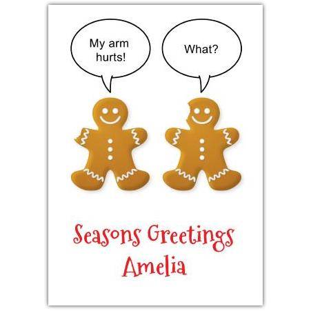 Gingerbread Men Funny Card