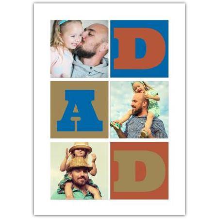 Three Photo Dad Greeting Card