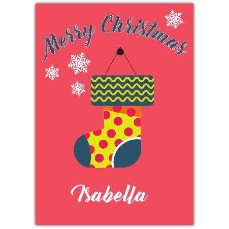 Merry Christmas Stocking  Card