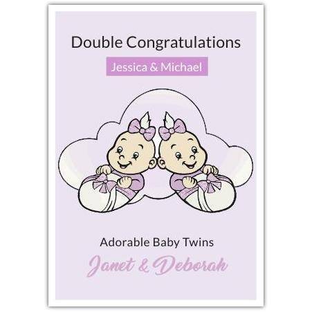 Double Congratulations Adorable  Card