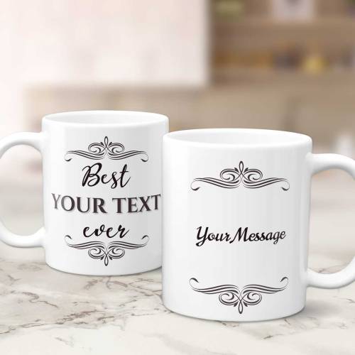 Any Message Best Any Title Ever Black - Personalised Mug