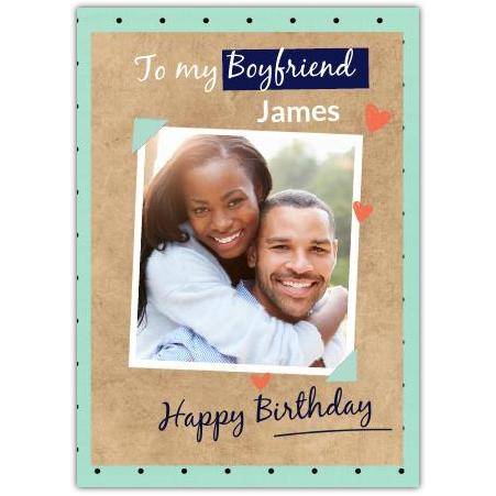 Happy Birthday Green Dots Ocher Card