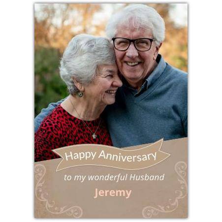 Happy Anniversary Retro Style Frame Card