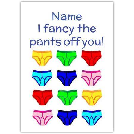 Valentines Day Funny Pants Greeting Card