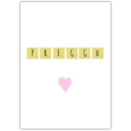 Pregnancy Baby Congratulations Scrabble Greeting Card