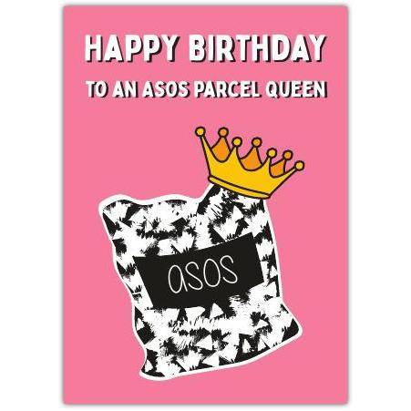 Happy Birthday Shopaholic Asos Queen Greeting Card