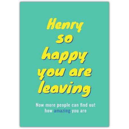 Leaving New Job Funny Joke Greeting Card