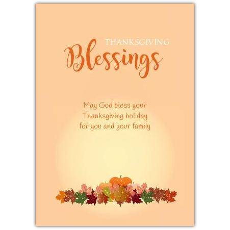 Thanksgiving Blessings Card