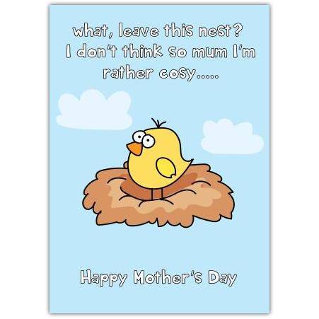 Mothers Day Leave The Nest Greeting Card