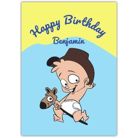 Birthday Boy Baby Cowboy Greeting Card