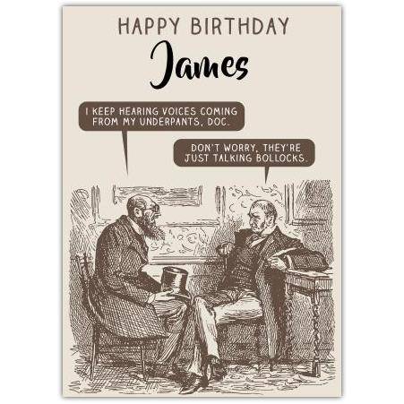 Happy Birthday Rude Vintage Greeting Card