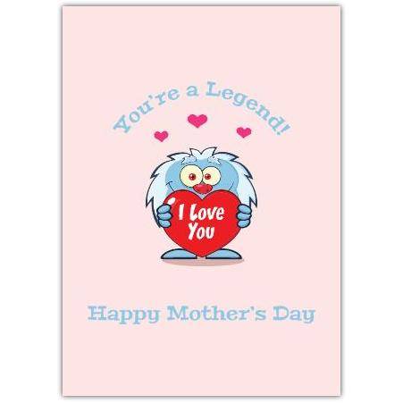 Mothers Day Legend Cute Greeting Card