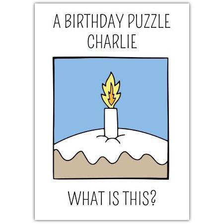 Birthday Puzzle Rocket Card