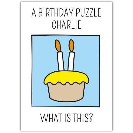 Birthday Puzzle Custard Card