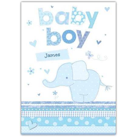 Baby Boy Elephant Greeting Card