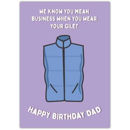 Happy Birthday Dad Fashion Greeting Card