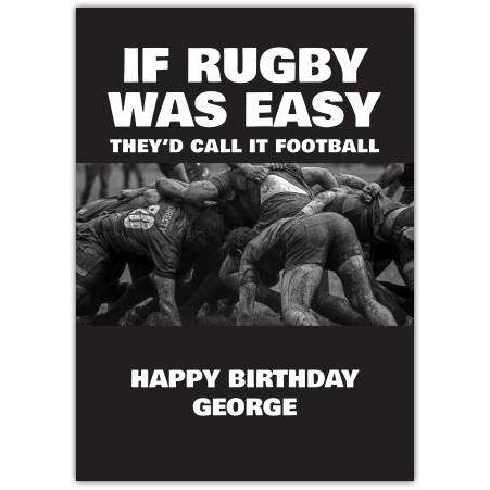 Happy Birthday Rugger Bugger Greeting Card