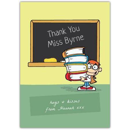 Thank You Teacher Classroom Greeting Card