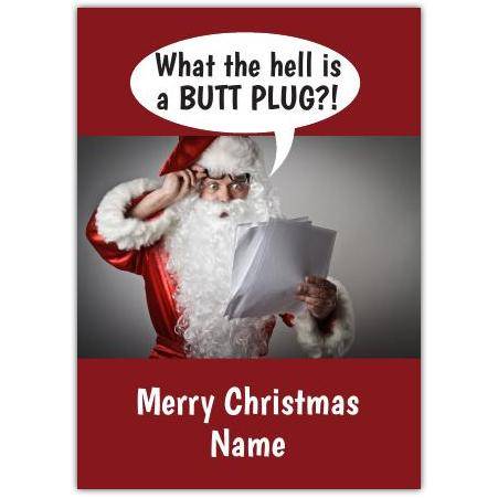 Merry Christmas Rude Santas List Greeting Card