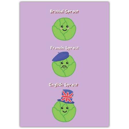 Christmas Funny Sprouting Nonsense Greeting Card