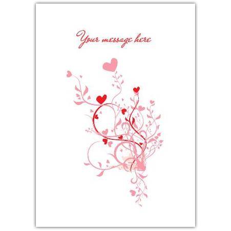 Any Message Heart Swirl Greeting Card