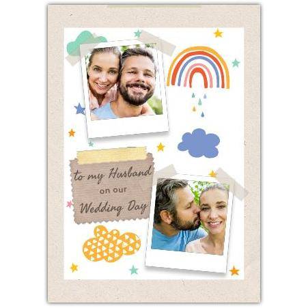 Wedding Day Scrapbook Photo Upload Greeting  Card