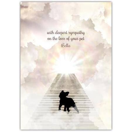 Dog Bereavement Rainbow Bridge Greeting Card