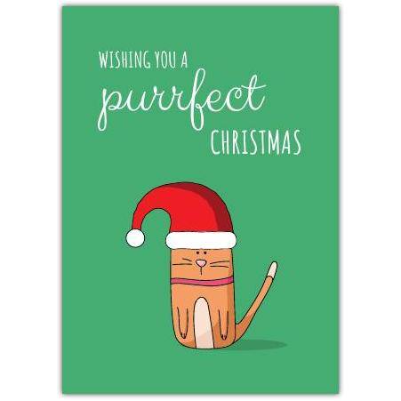 Purrrrfect Christmas Greeting Card