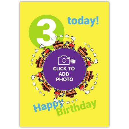 Happy Birthday Any Age Photo Upload Greeting Card