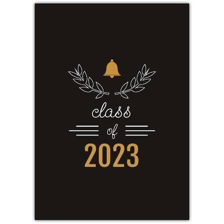 Class Of Year Graduation Black Card