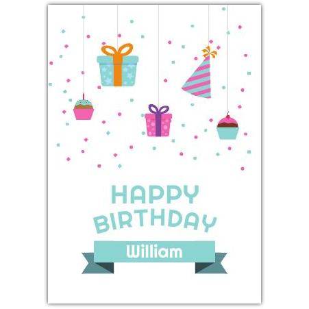 Happy Birthday Party Celebration Greeting Card