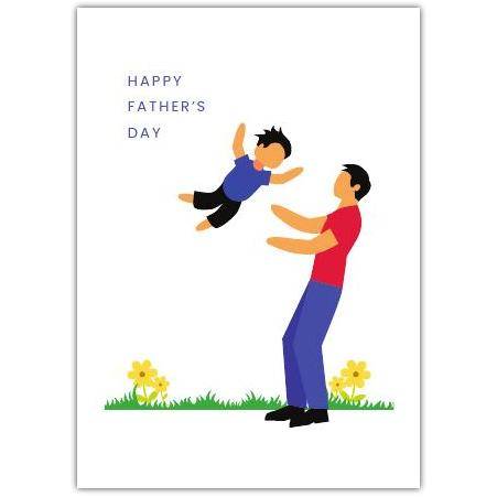 Fathers Day Catch Son Greeting Card