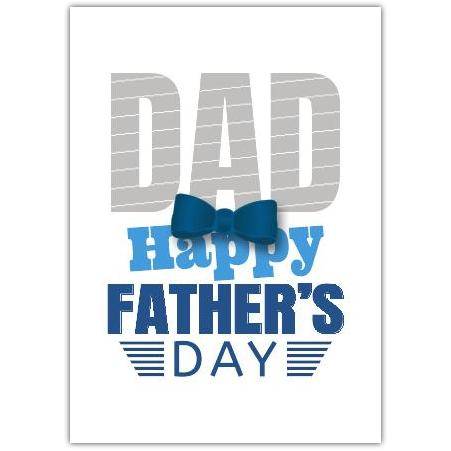 Fathers Day Blue Bow Tie Greeting Card