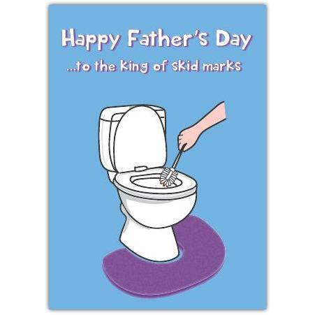 Fathers Day Funny Skid Mark Greeting Card