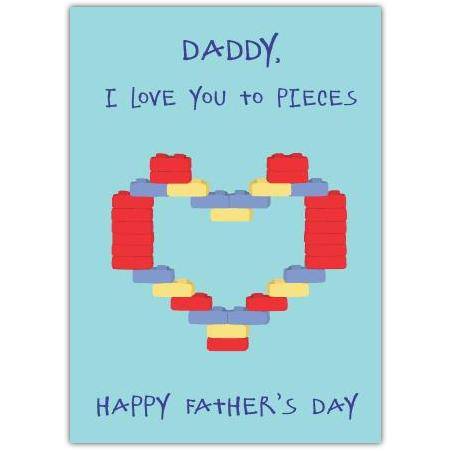 Fathers Day Lego Greeting Card