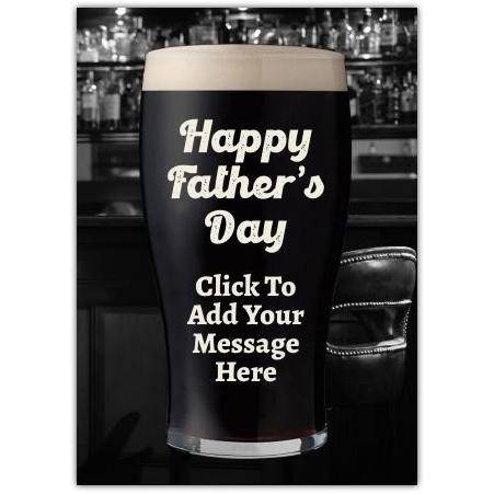 Father's Day Pint Of Stout Card