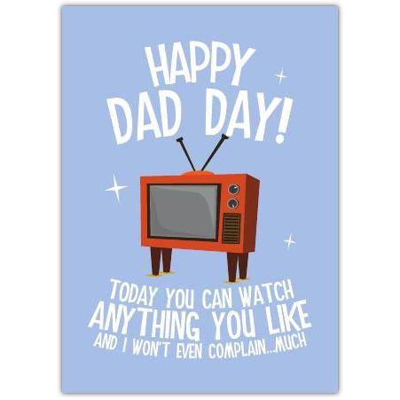 Fathers Day Funny TV Greeting Card