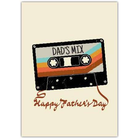 Fathers Day Mixtape Funny Greeting Card