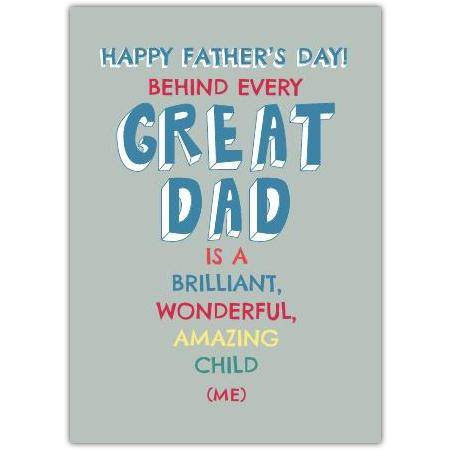 Fathers Day Funny Cheeky Greeting Card